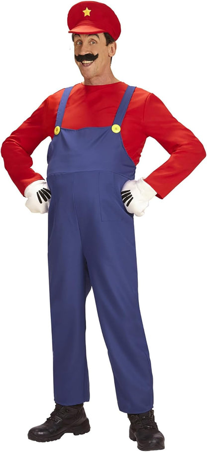 "SUPER PLUMBER" (overalls, shirt, hat) - (XL)