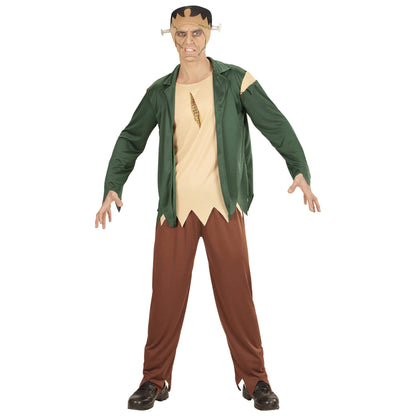 Widmann Adult Monster Costume, Top with Shirt, Trousers and Headboard, Frankenstein, Halloween, Carnival, Theme Party