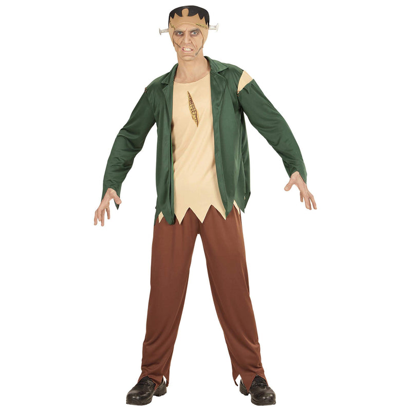 Widmann Adult Monster Costume, Top with Shirt, Trousers and Headboard, Frankenstein, Halloween, Carnival, Theme Party