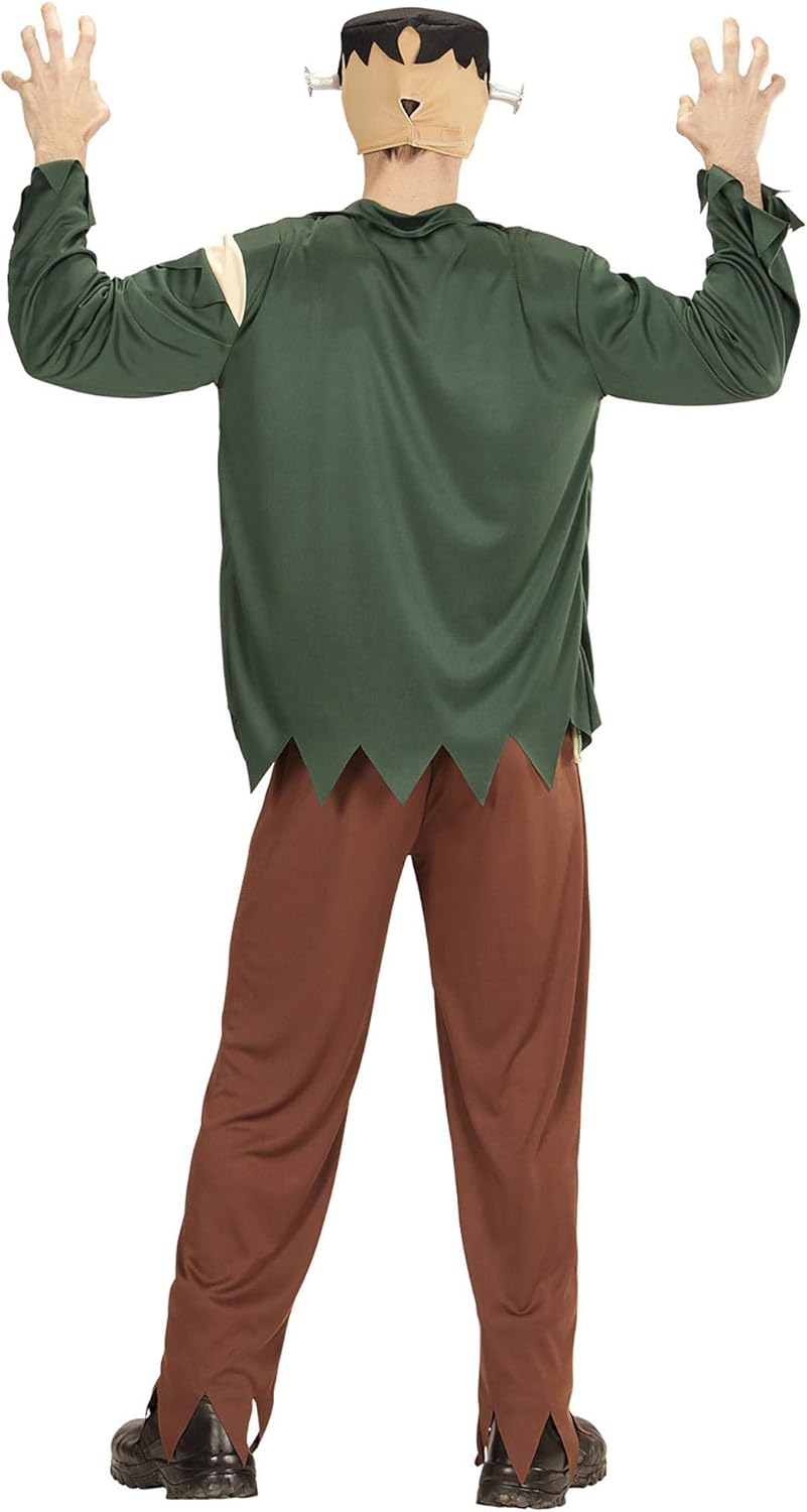 Widmann Adult Monster Costume, Top with Shirt, Trousers and Headboard, Frankenstein, Halloween, Carnival, Theme Party