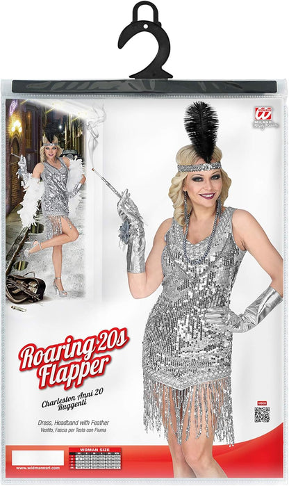 Widmann Women's Women's 20s Charleston Costume S Silver