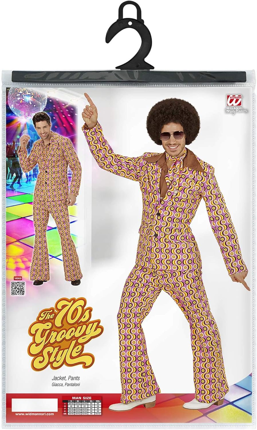Generique Widmann adult costume - 70's suit