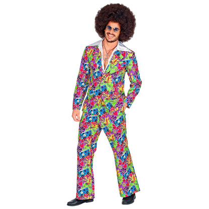 Widmann - Kostüm 70er Jahre Anzug, Flower Power, Disco Fever, Faschingskostüme, Karneval