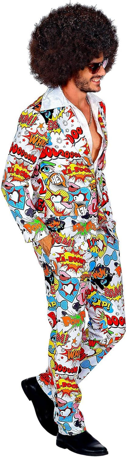 Widmann - 60er Jahre Pop Art Style Outfit, Jacke und Hose, Karneval, Mottoparty