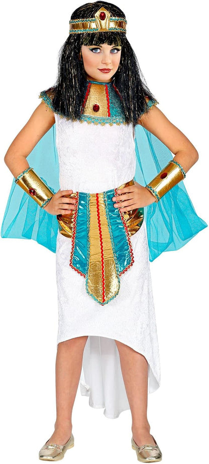 Widmann 09416 Kleopatra Children's Egyptian Queen Costume, White, 128