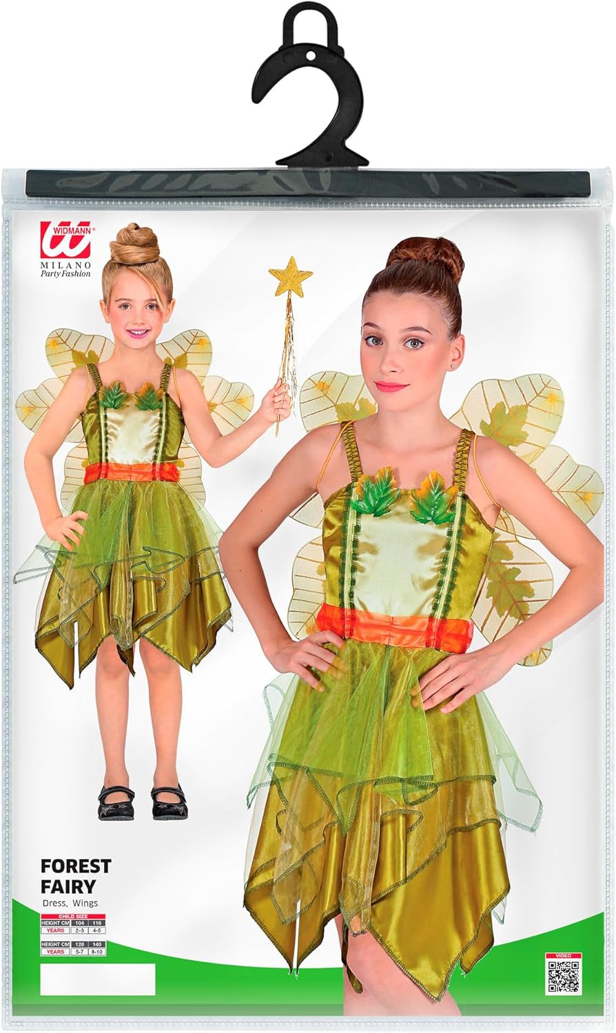 Widmann Girl's Fatina Dei Boschi Costume (104 cm / 2-3 Years) Multi-coloured