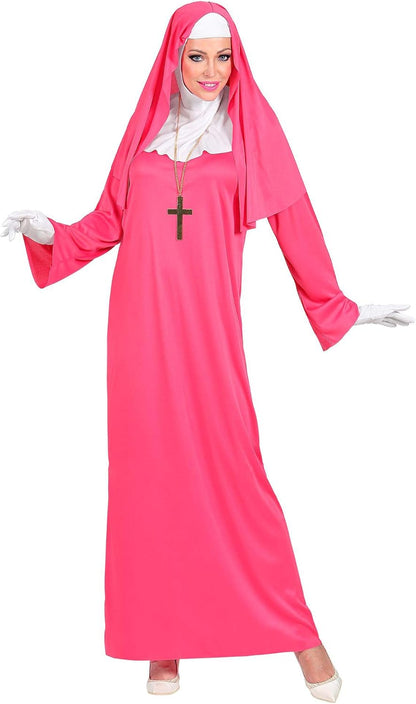 Widmann - Kostüm Nonne, Gewand, Haube, Handschuhe, Karneval, Mottoparty