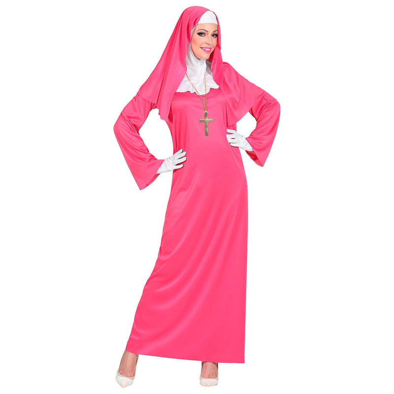 Widmann - Kostüm Nonne, Gewand, Haube, Handschuhe, Karneval, Mottoparty