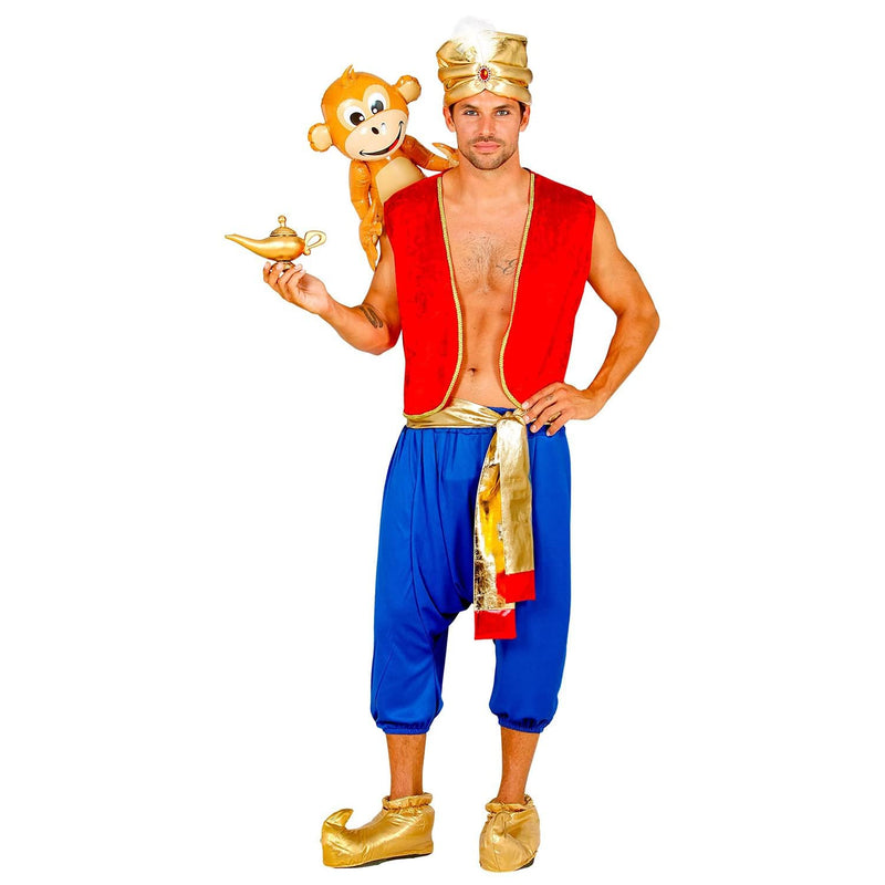 Widmann - Aladdin costume, vest, trousers, sash, turban, king of thieves, theme party, carnival, fancy dress