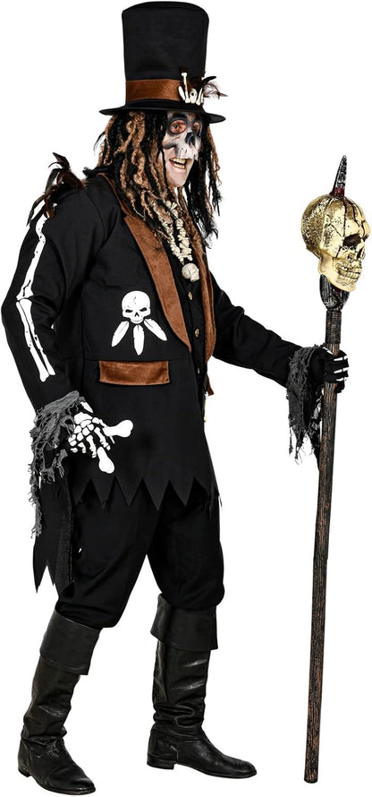 Widmann Voodoo Priest Costume Top with Vest, Hat, Witch Doctor, Theme Party, Halloween, Carnival