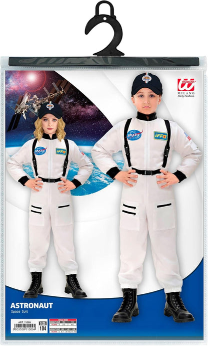Widmann, children's costume, Astronaut, overalls, 11006 140 White