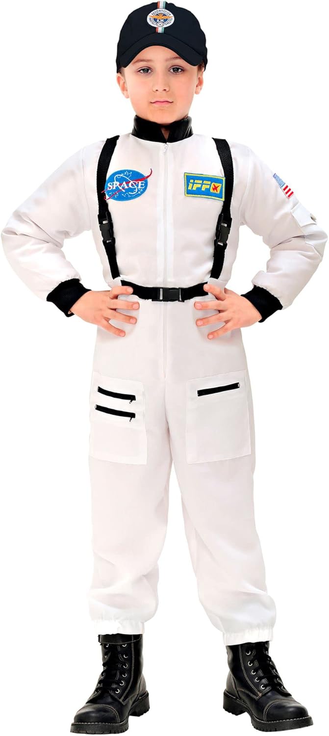 Widmann, children's costume, Astronaut, overalls, 11006 158 White
