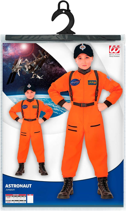 Widmann, children's costume, Astronaut, overalls, 11006 140 Orange