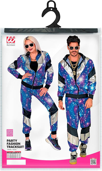WIDMANN - Adult 80s Disco Shell Suit Fancy Dress Costume Retro Outfit