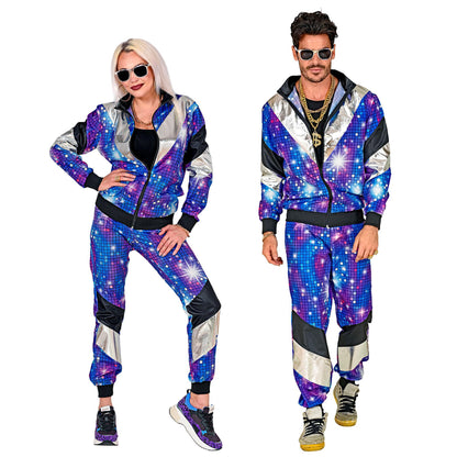 WIDMANN - Adult 80s Disco Shell Suit Fancy Dress Costume Retro Outfit