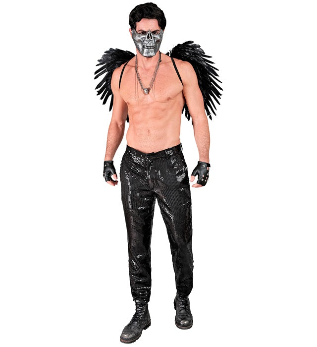 Widmann Party Fashion Pants (Black Sequin Pants) (S) Black