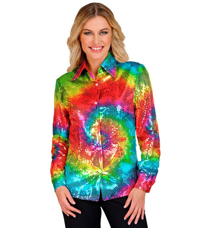 Widmann Party Fashion Shirt (Gold Sequin Shirt) (XXL) Gold
