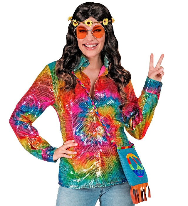 Widmann Party Fashion Shirt (Gold Sequin Shirt) (XXL) Gold
