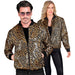 Widmann W MILANO Party Fashion Unisex Party Fashion Bomber Jacket with Sequins Party Fashion Bomber Jacket (Pack of 1) L-XL Brown
