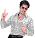 Widmann Party Fashion Shirt (Silver Sequin Shirt) (S/M) Silver