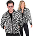 Widmann Party Fashion Bomber (Animalier Zebra Sequin Bomber) (S/M) Silver
