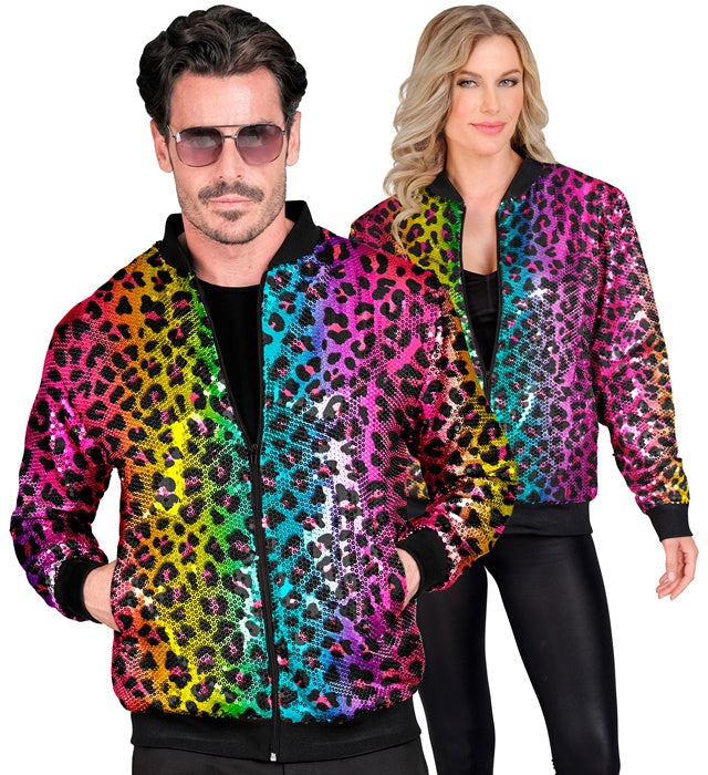 Widmann Party Fashion Bomber (Pink Animalier Sequin Bomber) (XXL) Pink