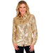 Widmann Party Fashion Shirt (Gold Sequin Shirt) (L/XL) Gold