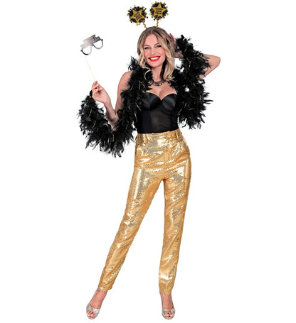 Widmann Party Fashion Pants (Black Sequin Pants) (XL) Black