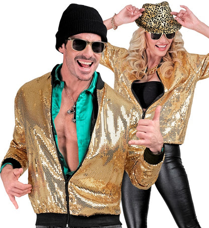 Widmann Party Fashion Bomber (Black Sequin Bomber) (XXL) Black