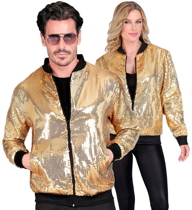 Widmann Party Fashion Bomber (Gold Sequin Bomber) (S/M) Gold