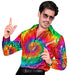Widmann Party Fashion Shirt (Tie Dye Sequin Shirt) (L/XL) Rainbow