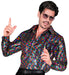 Widmann Party Fashion Shirt (Tie Dye Sequin Shirt) (XXL) Rainbow