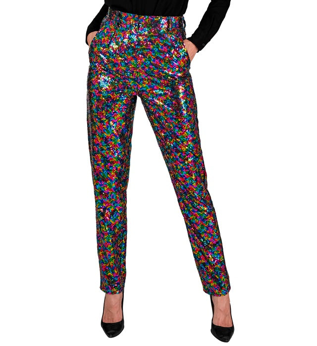Widmann Party Fashion Pants (Multicolor Sequin Pants) (M) Different Colors