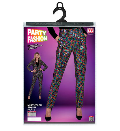 Widmann Party Fashion Pants (Multicolor Sequin Pants) (L) Different Colors