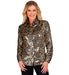 Widmann Party Fashion Shirt (Animalier Leopard Sequin Shirt) (S/M) Gold