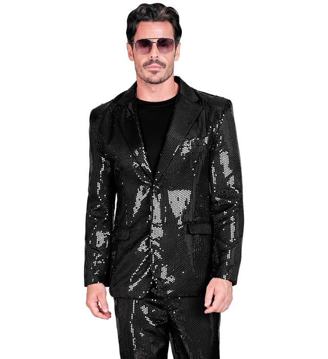 Widmann Party Fashion Jacket (Black Sequin Jacket) (M) Black