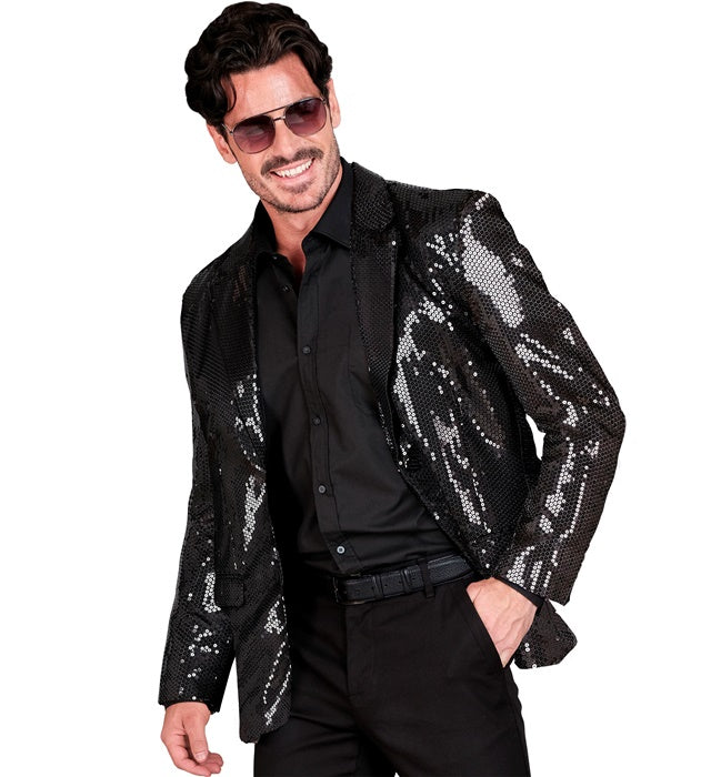 Widmann Party Fashion Jacket (Black Sequin Jacket) (XL) Black