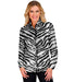 Widmann Party Fashion Shirt (Animalier Zebra Sequin Shirt) (L/XL) Silver