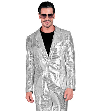 Widmann Party Fashion Jacket (Silver Sequin Jacket) (S) Silver