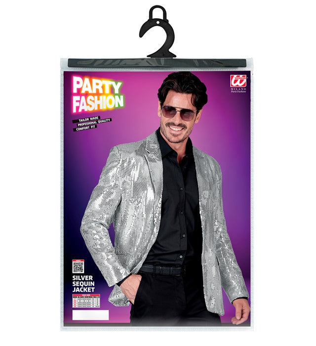 Widmann Party Fashion Jacket (Silver Sequin Jacket) (S) Silver