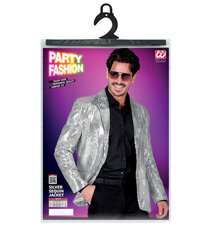 Widmann Party Fashion Jacket (Silver Sequin Jacket) (S) Silver