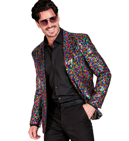 Widmann Party Fashion Jacket (Multicolor Sequin Jacket) (L) Different Colors