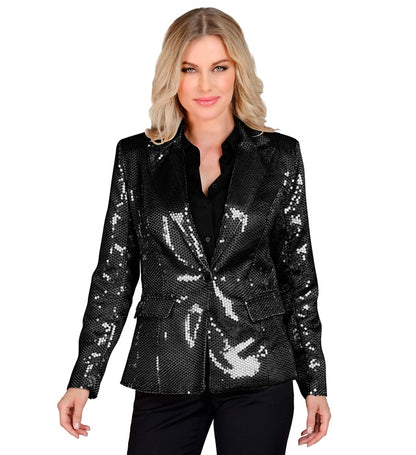 Widmann Party Fashion Jacket (Black Sequin Jacket) (S) Black