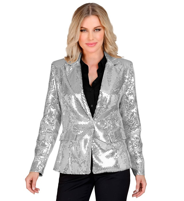 Widmann Party Fashion Jacket (Silver Sequin Jacket) (S) Silver