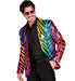 Widmann Party Fashion Jacket (Rainbow Animalier Tiger Sequin Jacket) (L) Rainbow