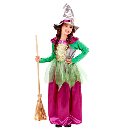 Widmann Girl's Children's witch costume 140 Multicoloured