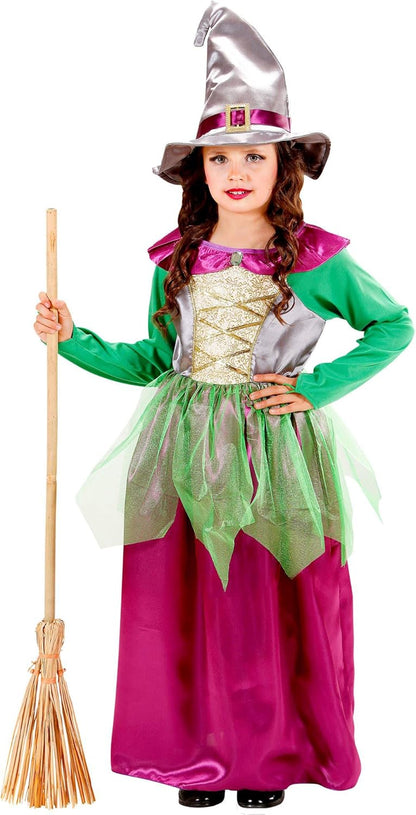 Widmann Girl's Children's witch costume 140 Multicoloured