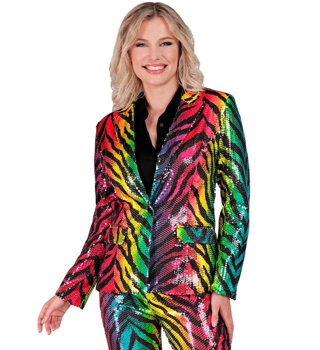 Widmann Party Fashion Jacket (Animalier Leopard Sequin Jacket) (XXL) Gold