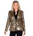 Widmann Party Fashion Jacket (Animalier Leopard Sequin Jacket) (L) Gold