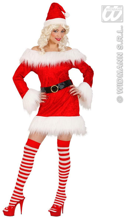 Ladies Miss Santa Costume Medium UK 10-12 for Christmas Panto Nativity Fancy Dress